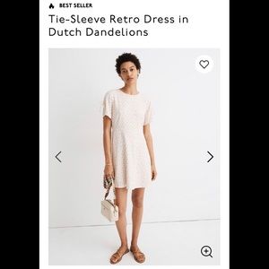 Madewell Tie-Sleeve Retro Dress, Dutch Dandelions